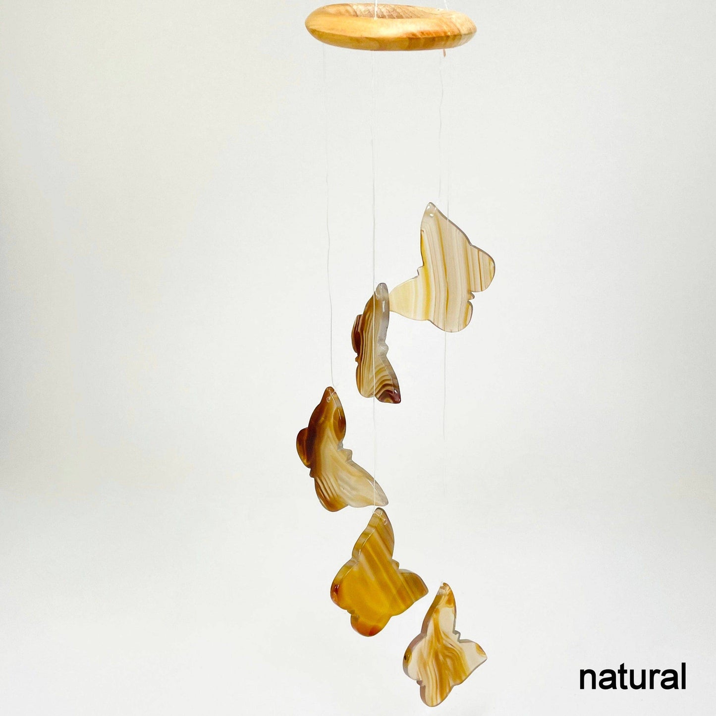 Crystal Agate Butterfly Wind Chimes