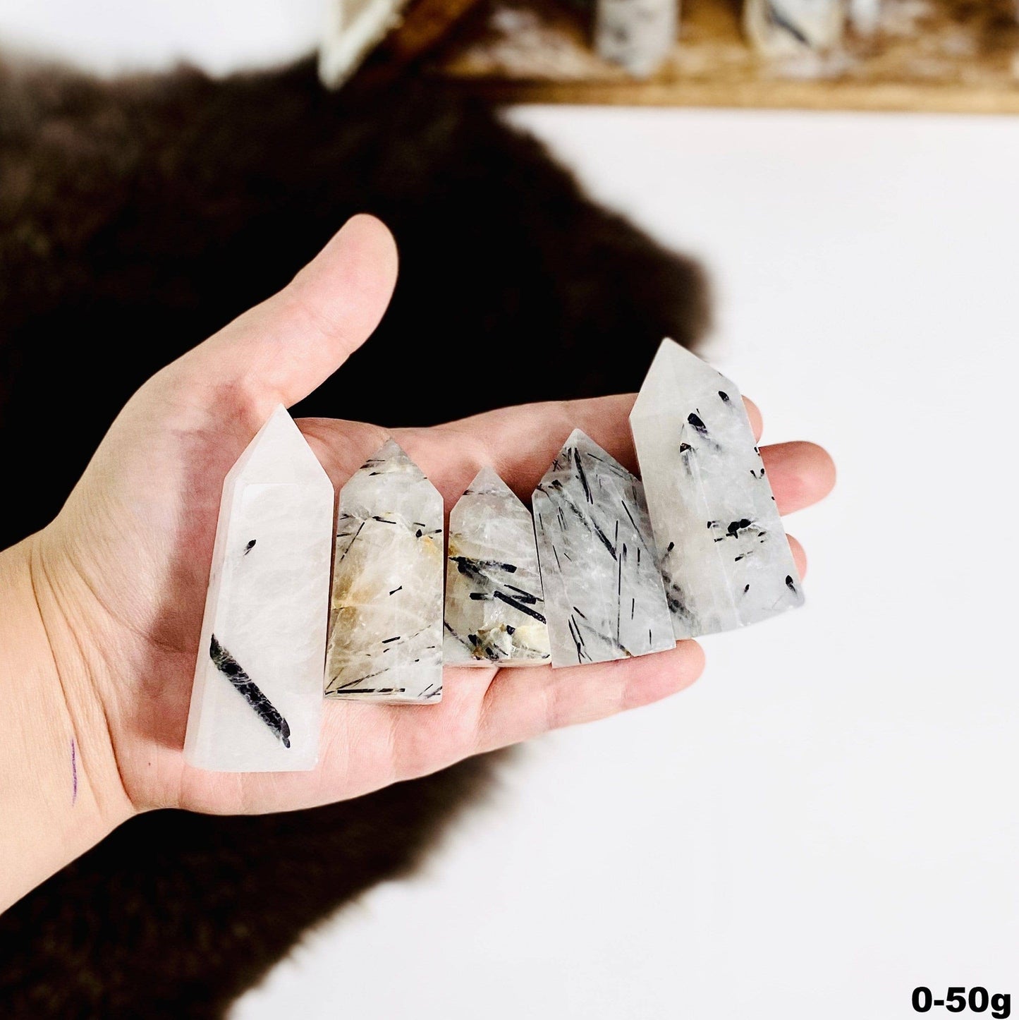 Crystal Tourmaline Rutilated Quartz Points