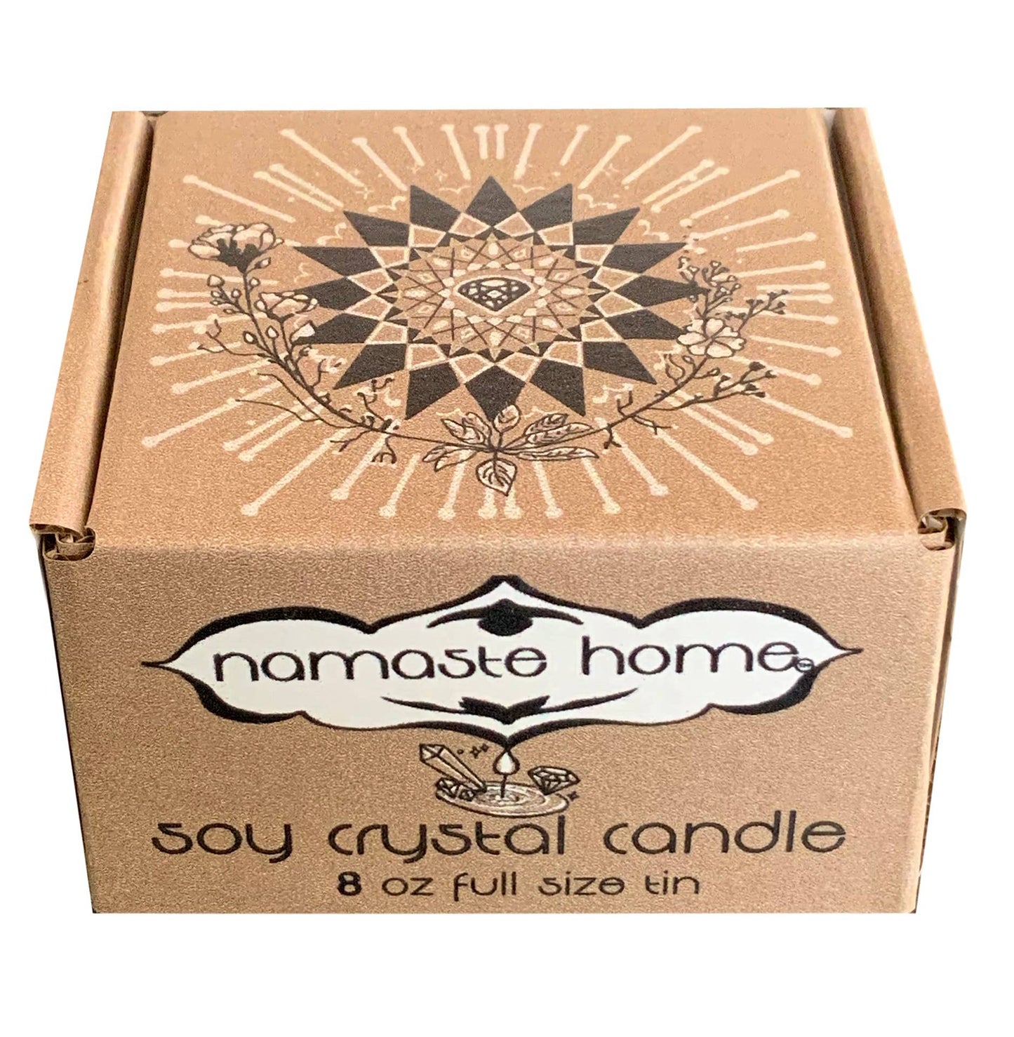 Virgo Crystal Candle, Zodiac Candle w/ Gemstones + Herbs