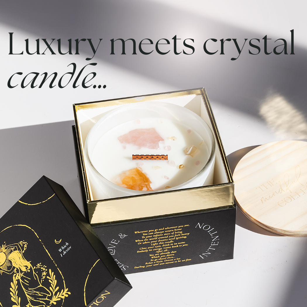 Self Love & Intention Crystal Candle