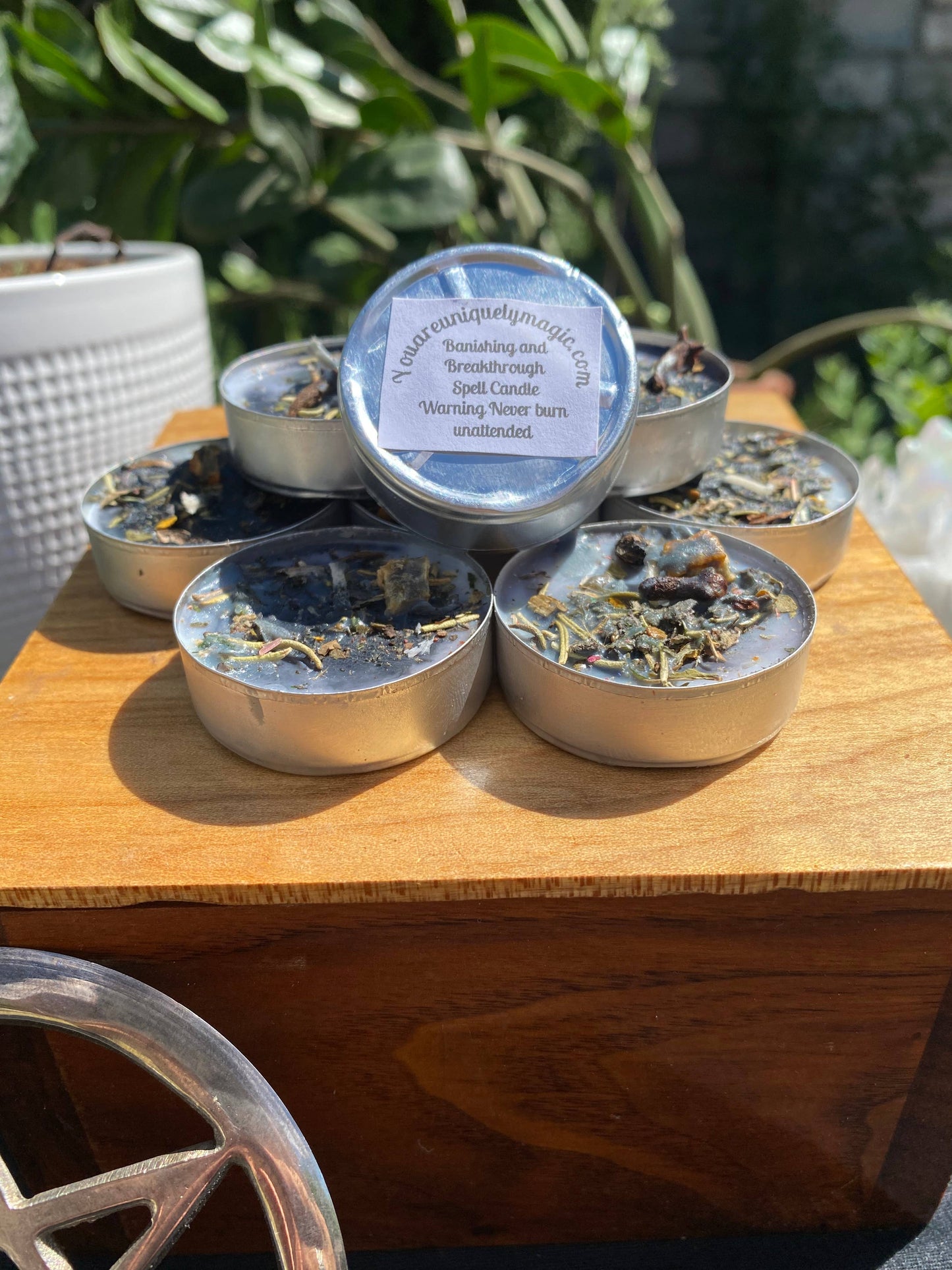 Banishing and Breakthrough Tealight Spell Candles