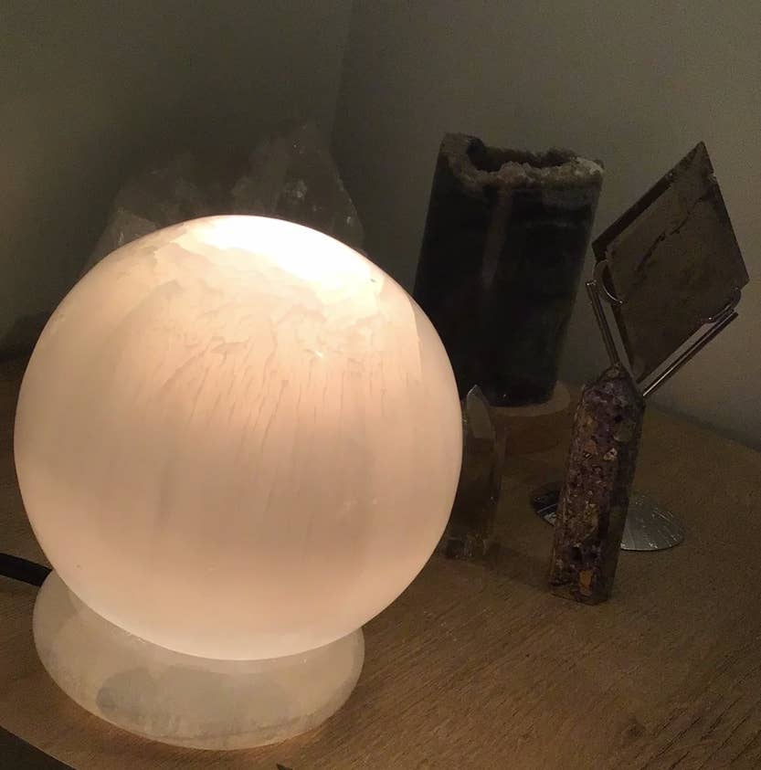 Selenite Sphere Lamp – Extra Large (~5.5LB)