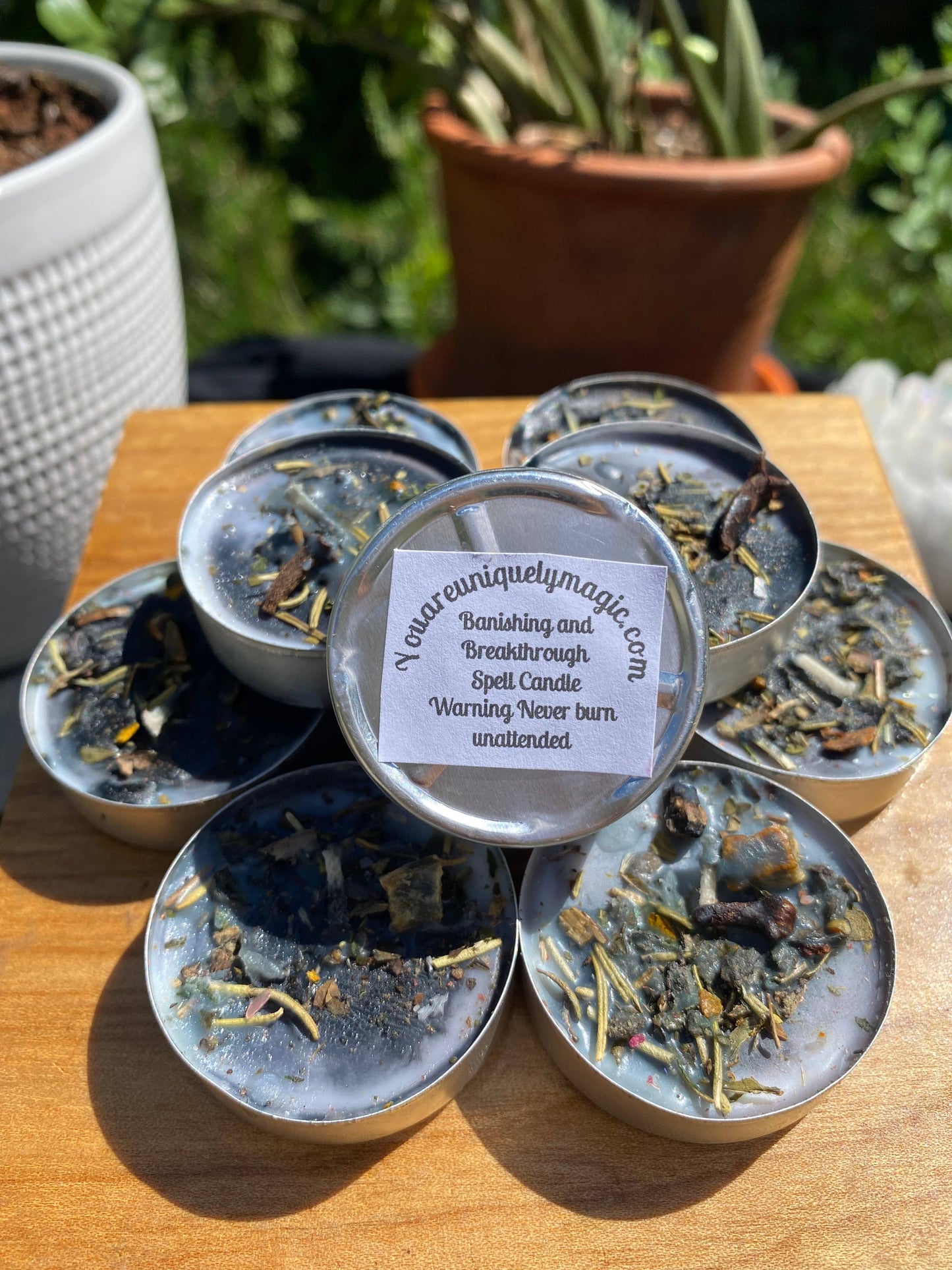 Banishing and Breakthrough Tealight Spell Candles