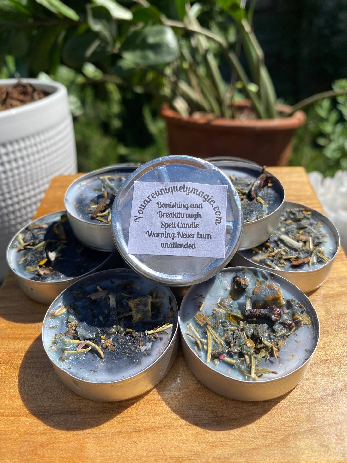 Banishing and Breakthrough Tealight Spell Candles