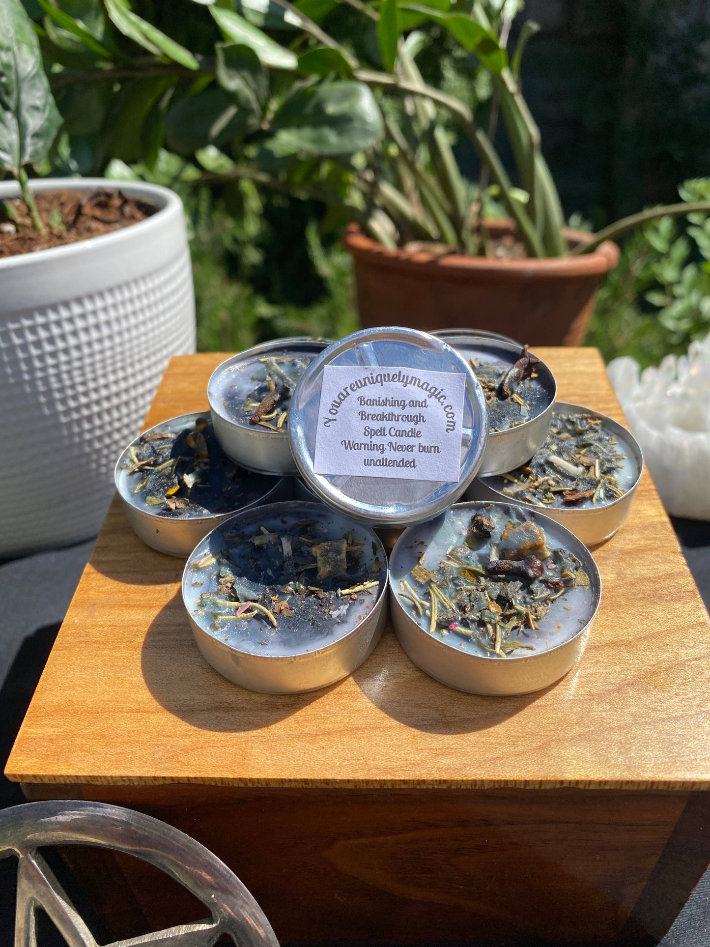 Banishing and Breakthrough Tealight Spell Candles