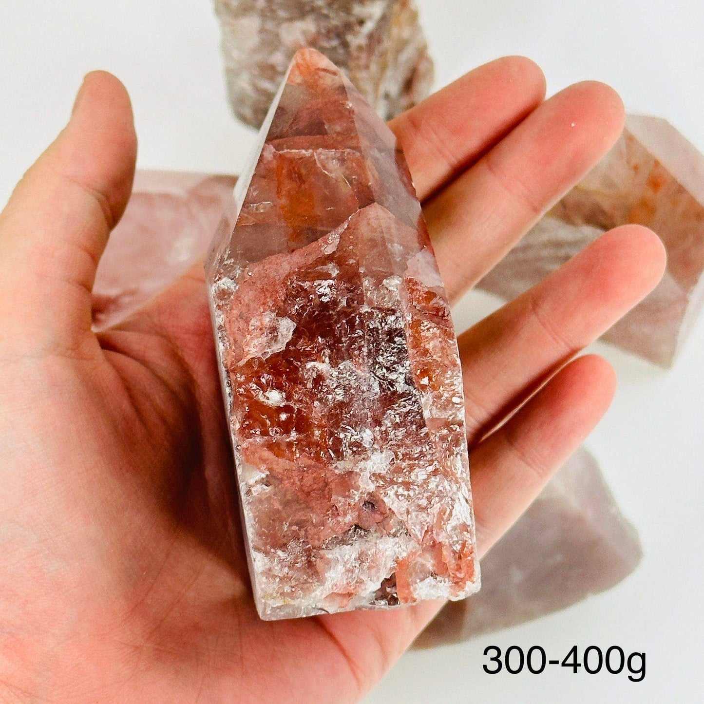Hematoid Semi Polished Crystal Point BY WEIGHT