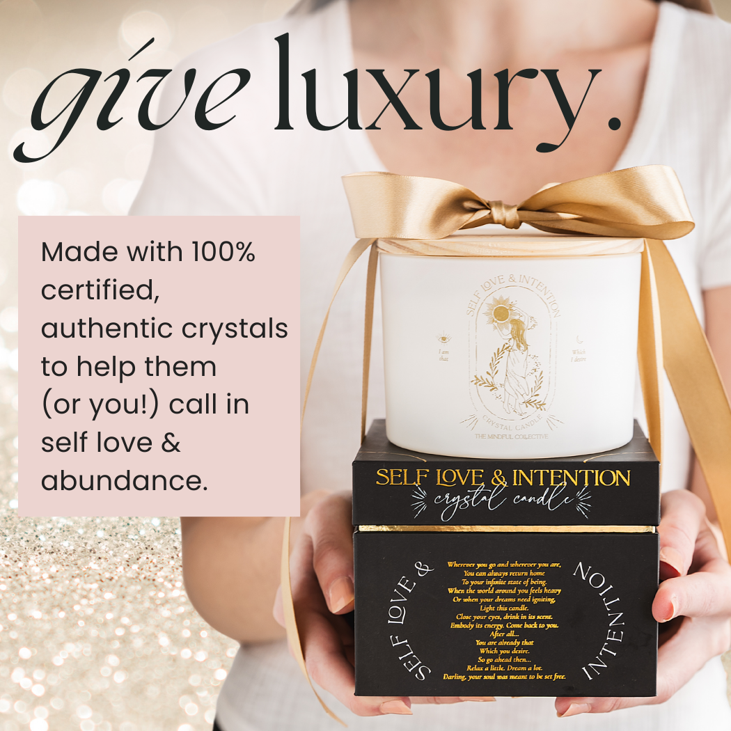 Self Love & Intention Crystal Candle