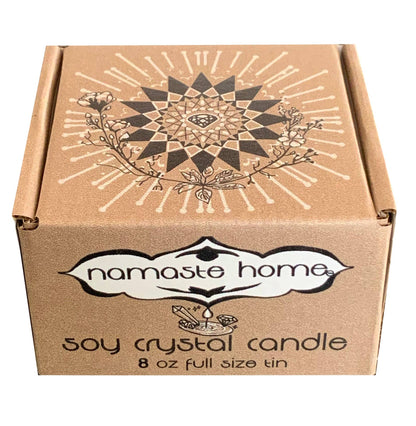 Sagittarius Crystal Candle, Zodiac Candle w/ Gemstones