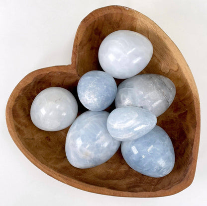 Crystal Blue Calcite Polished Eggs - Easter Gift Idea