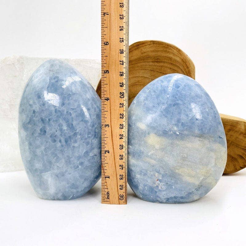 Crystal Blue Calcite Polished Cut Base - By Weight -