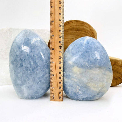 Crystal Blue Calcite Polished Cut Base - By Weight -