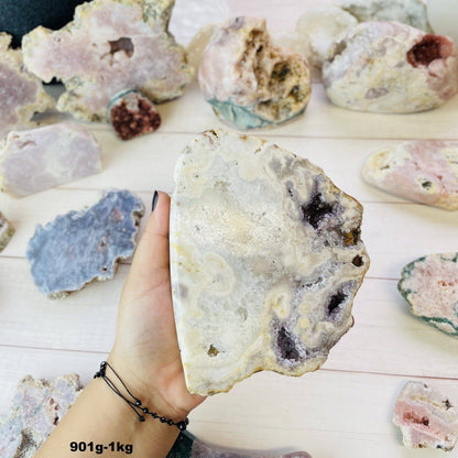 Crystal Pink Amethyst - Semi Polished