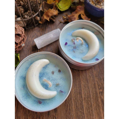Soy Candles with Crystal chips, Aromatherapy, 4oz/Candle