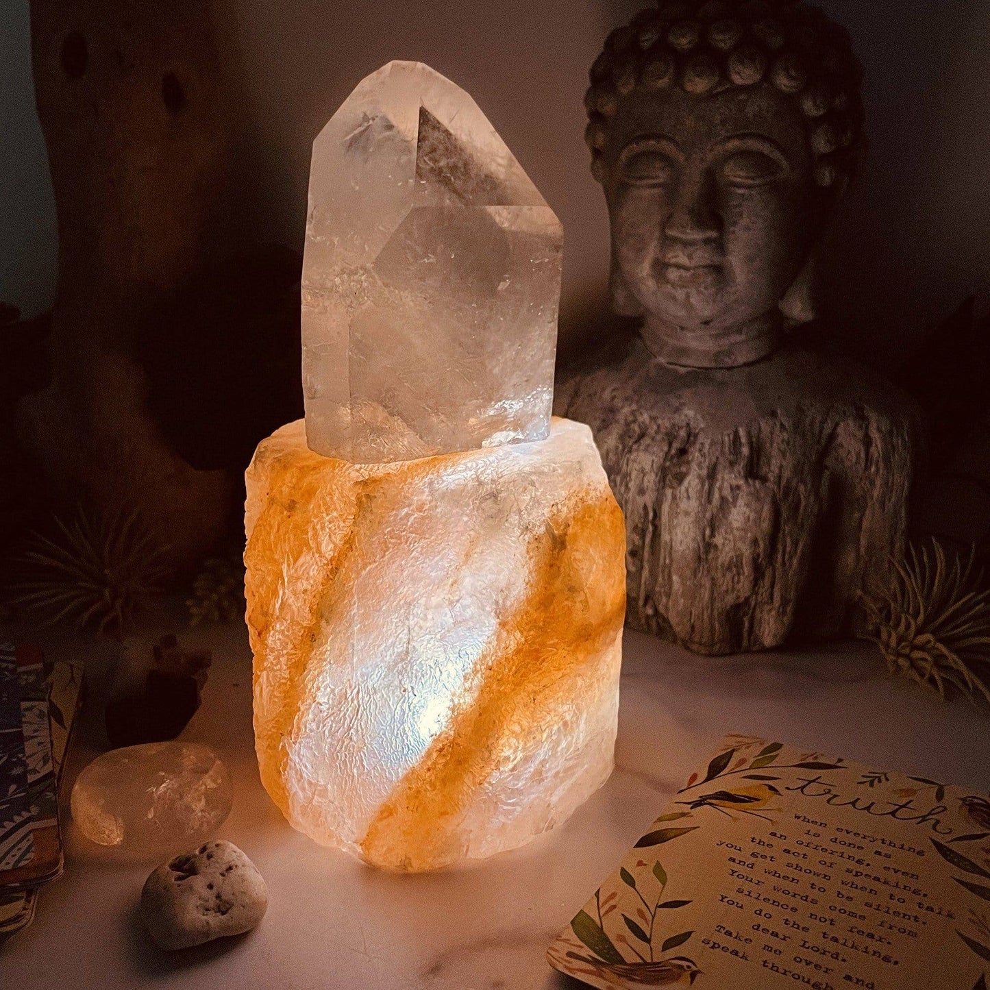 Himalayan Salt Candle Holder - Natural Stone Crystal