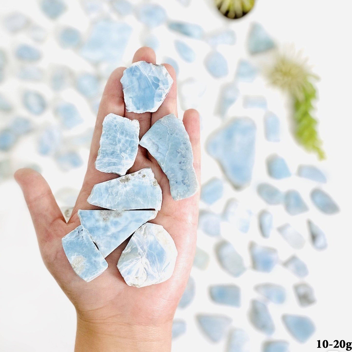 Larimar Freeformed Crystal Cabochons - By Weight (RK24)