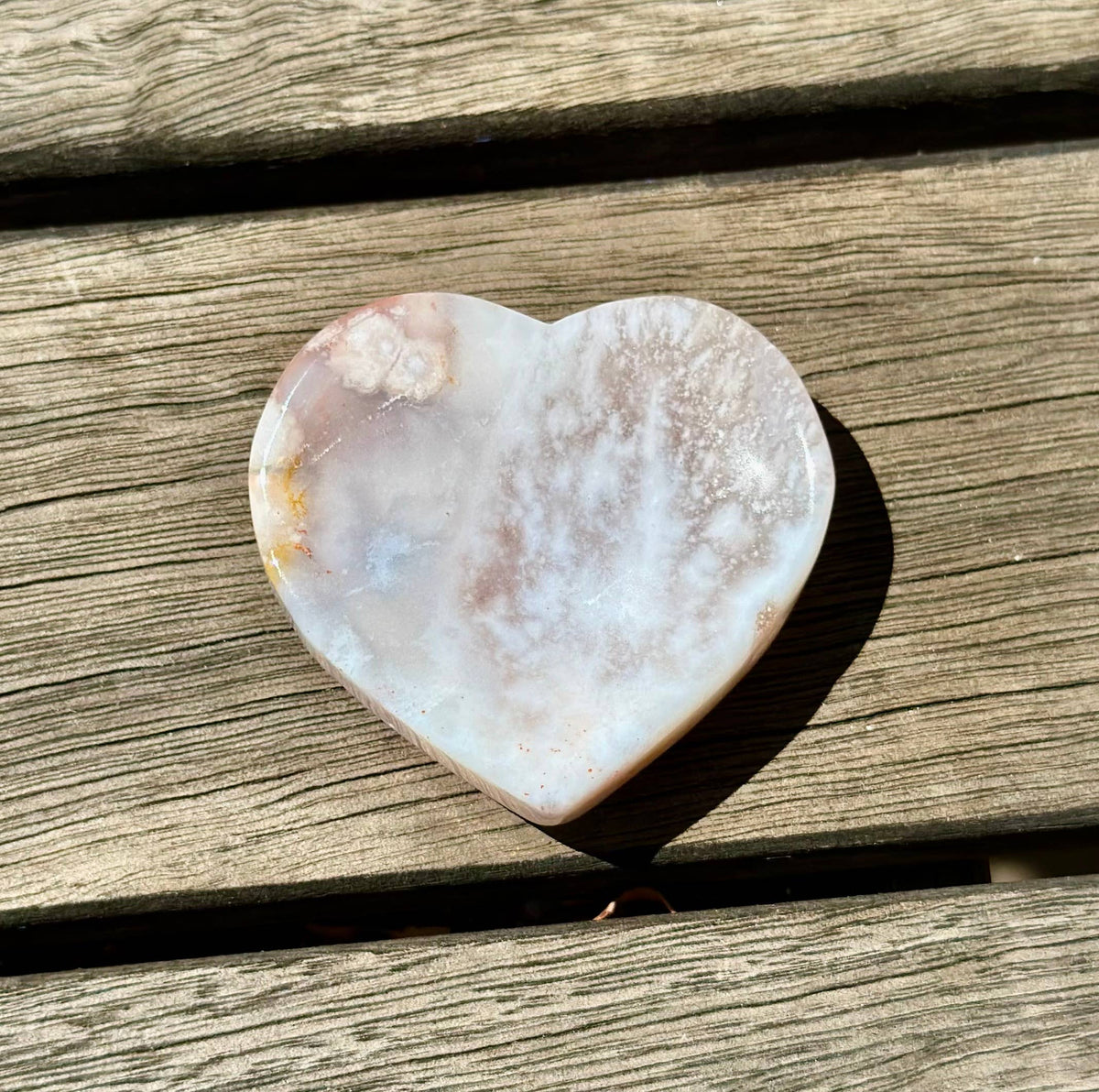Wholesale Flower Agate Mini Heart Bowl