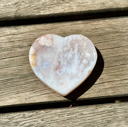 Wholesale Flower Agate Mini Heart Bowl