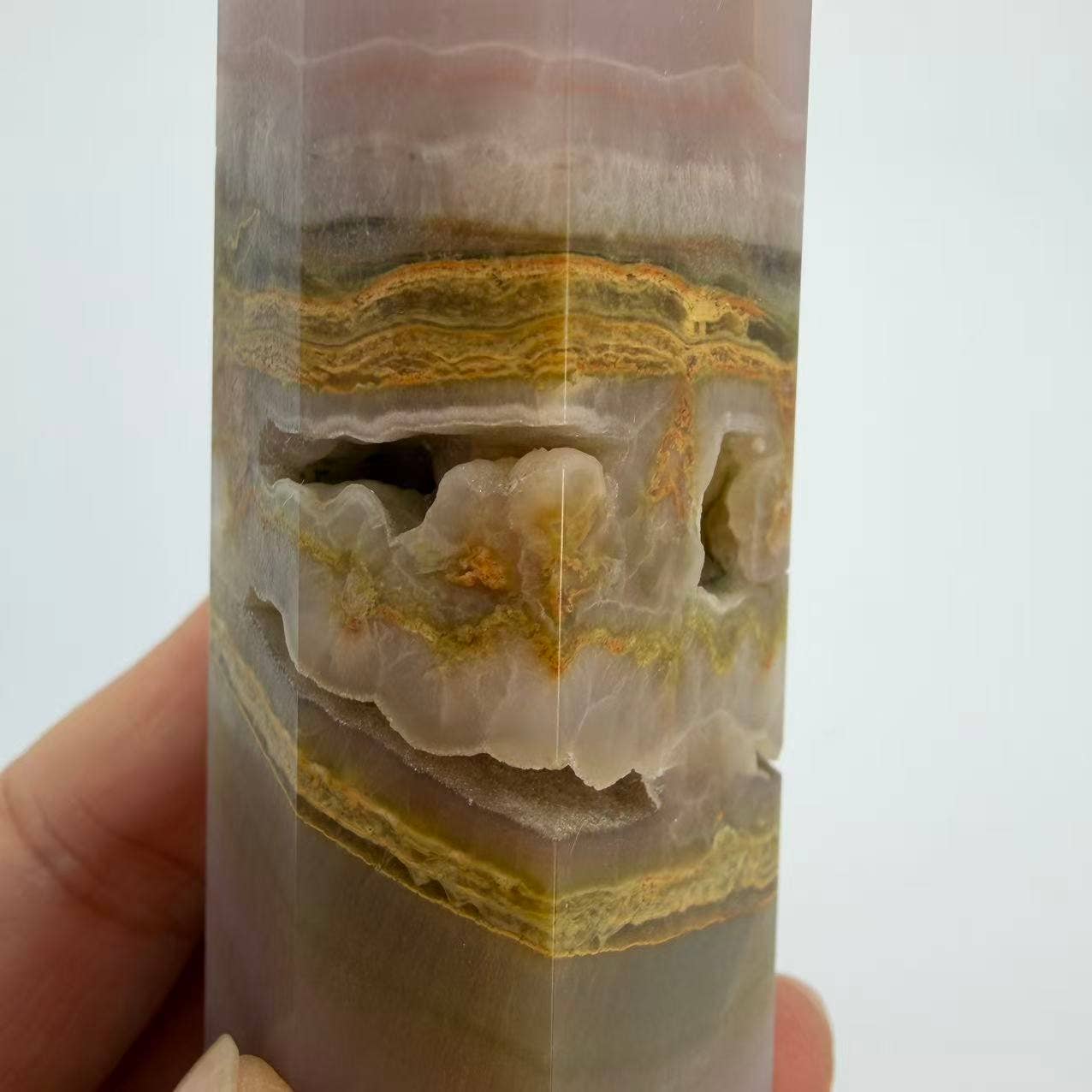 Pink Banded Calcite & Agate Towers - 3 per lot Size Options