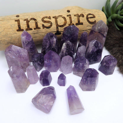 Crystal Amethyst Tower Calming Metaphysical Stone