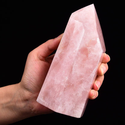 Rose Quartz Tower Point 7.5-9" Tall 2.2-2.8 LB Crystal