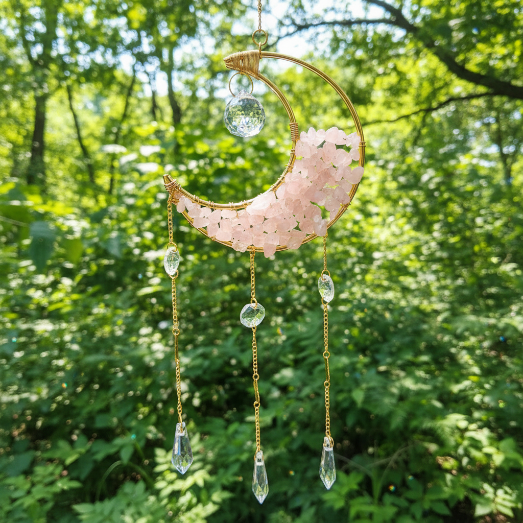 Crescent Moon Suncatcher | Crystal | Wholesale | Spiritual