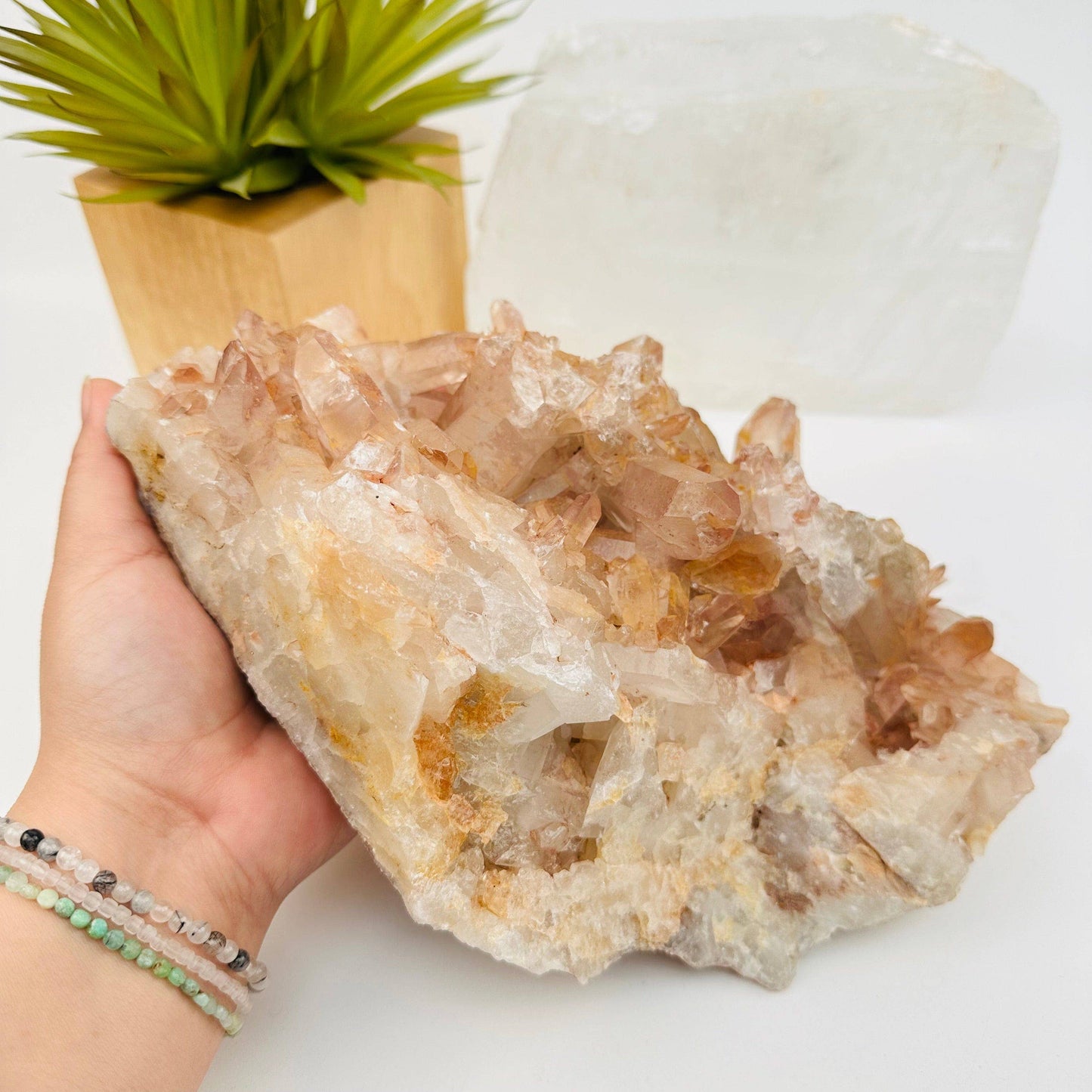 Tangerine Crystal Quartz Clusters - By Weight -