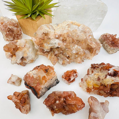 Tangerine Crystal Quartz Clusters - By Weight -