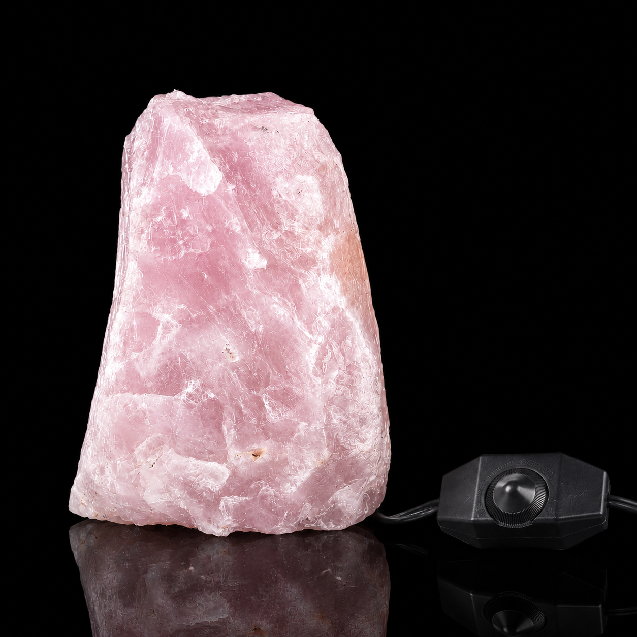 Large Rose Quartz Lamp – Natural Crystal Stone Light Glow