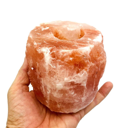 Himalayan Salt Candle Holder - Natural Stone Crystal