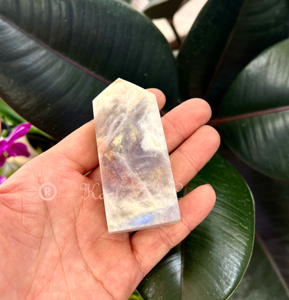  2 lb Natural Moonstone Tower Obelisk Point Wand