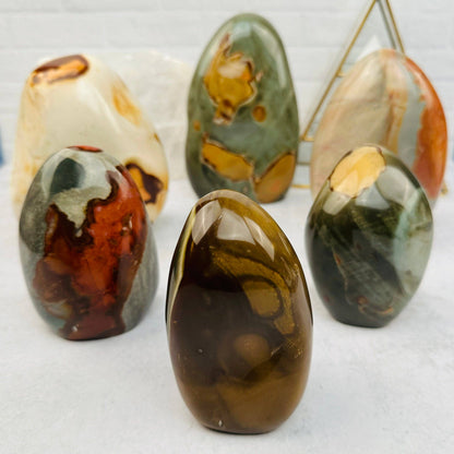 Crystal Polychrome Jasper Cut Base