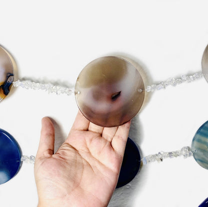 Crystal Agate Moon Phase Horizontal Wall Hangings