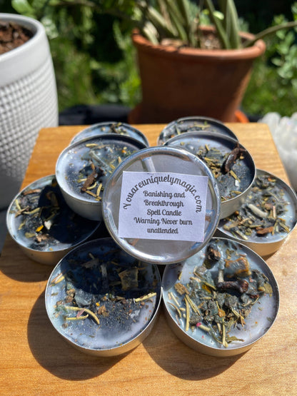 Banishing and Breakthrough Tealight Spell Candles