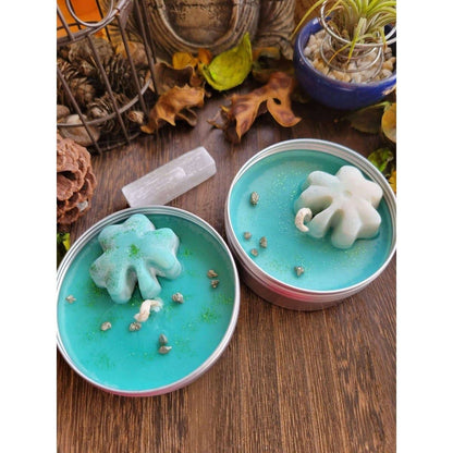 Soy Candles with Crystal chips, Aromatherapy, 4oz/Candle