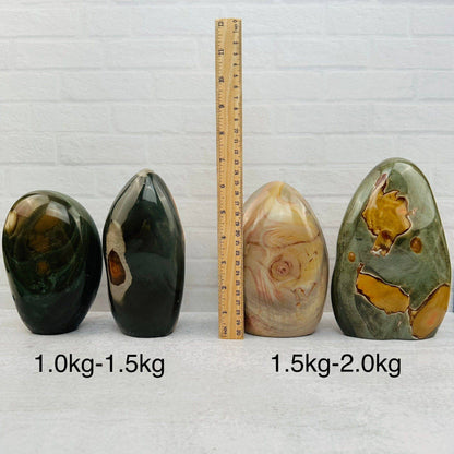 Crystal Polychrome Jasper Cut Base