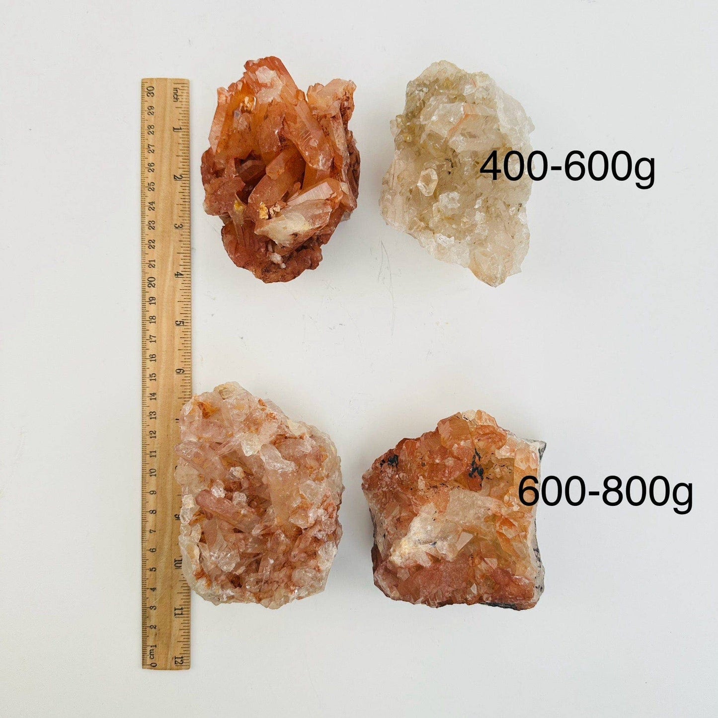 Tangerine Crystal Quartz Clusters - By Weight -