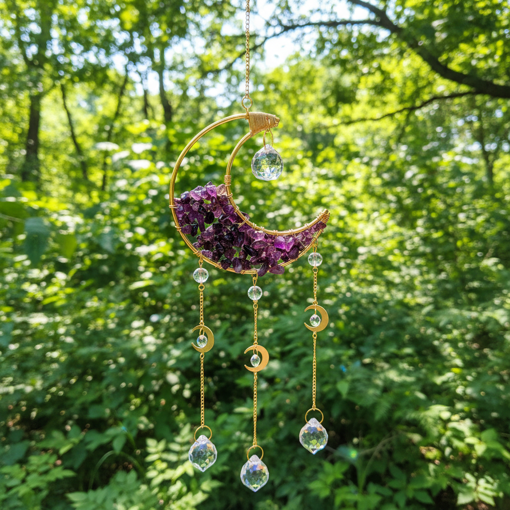 Crescent Moon Suncatcher | Crystal | Wholesale | Spiritual