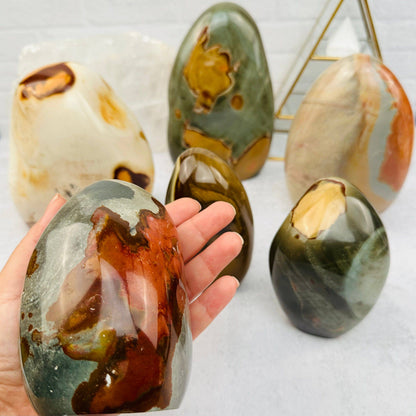 Crystal Polychrome Jasper Cut Base