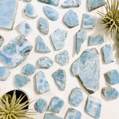 Larimar Freeformed Crystal Cabochons - By Weight (RK24)