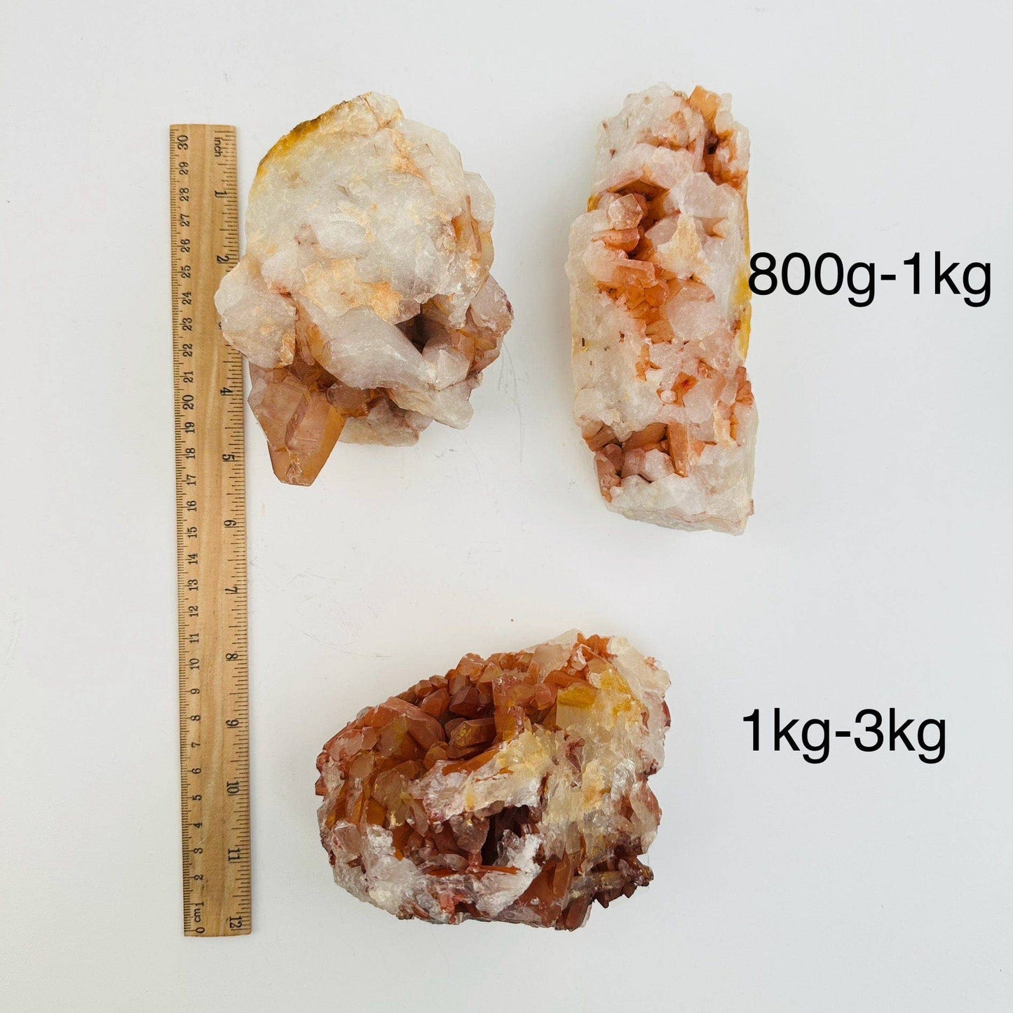Tangerine Crystal Quartz Clusters - By Weight -