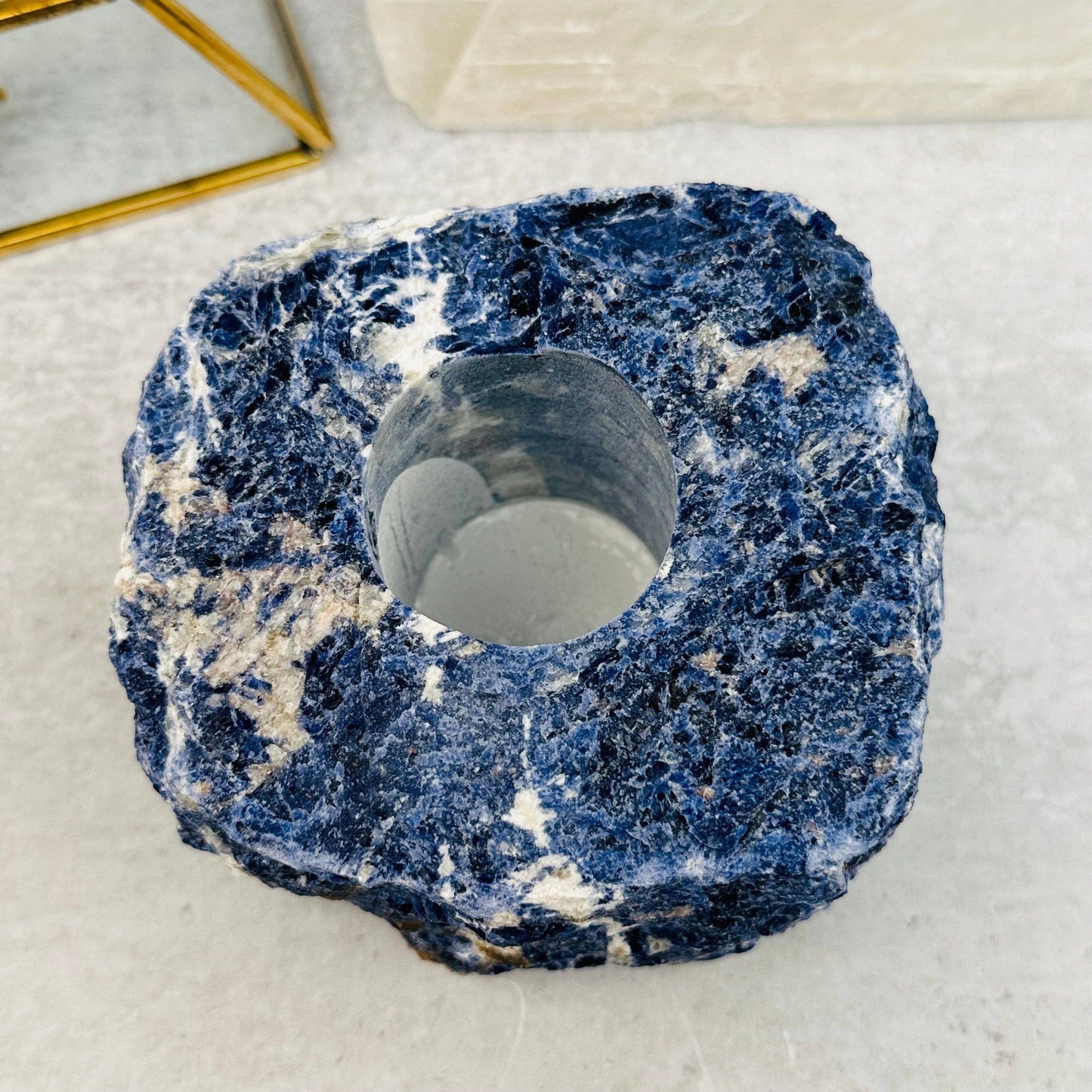 Sodalite Candle Holder - Crystal Candle Tea Light