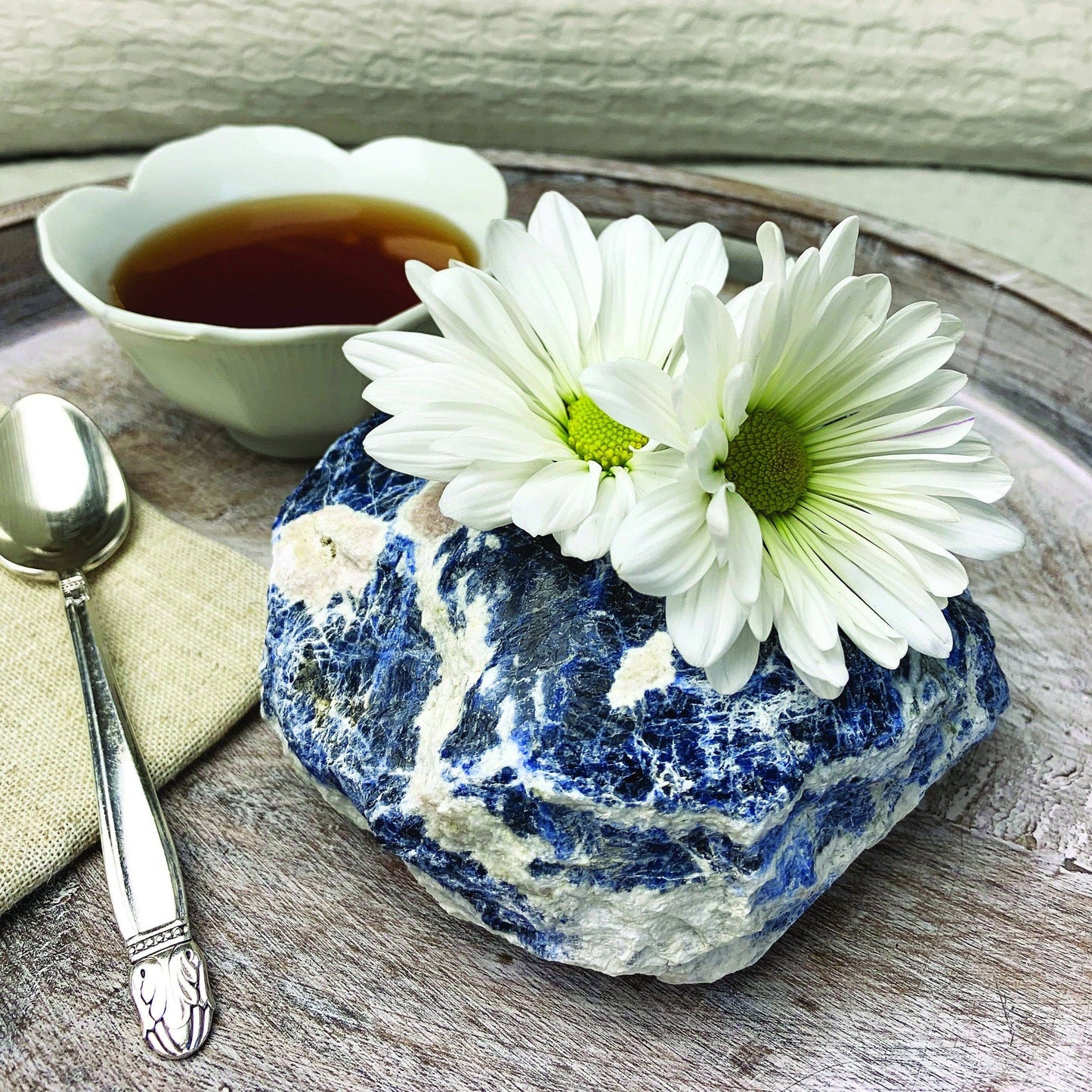 Sodalite Candle Holder - Crystal Candle Tea Light