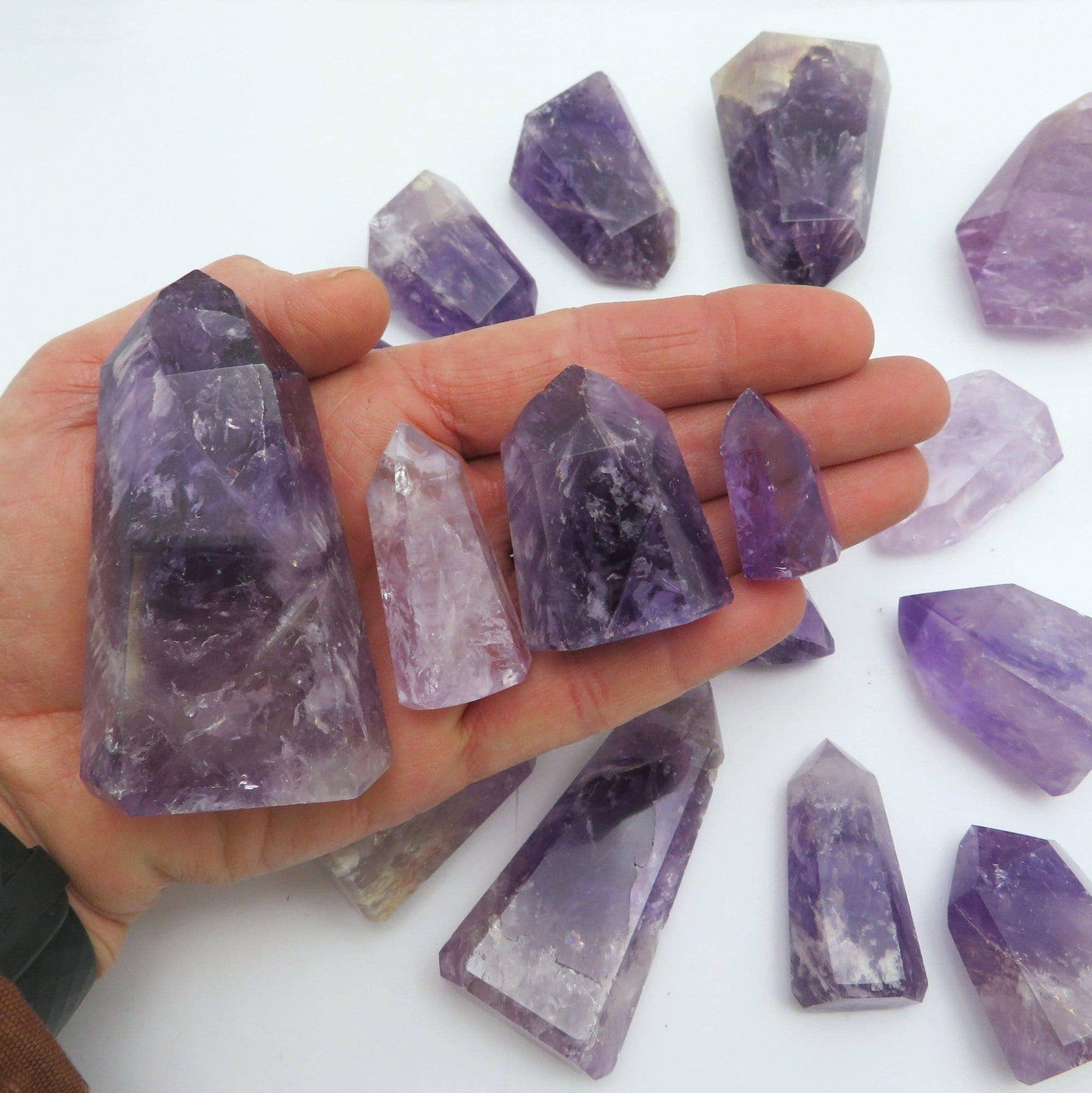 Crystal Amethyst Tower Calming Metaphysical Stone