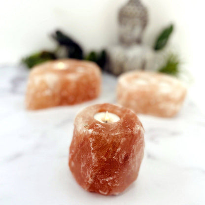 Himalayan Salt Candle Holder - Natural Stone Crystal