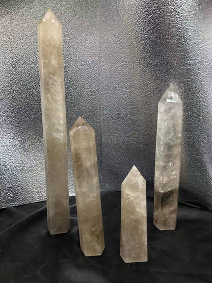 Large Natural Smoky Citrine Tower, 5 Sizes, Up to 3.8LBs/Pc