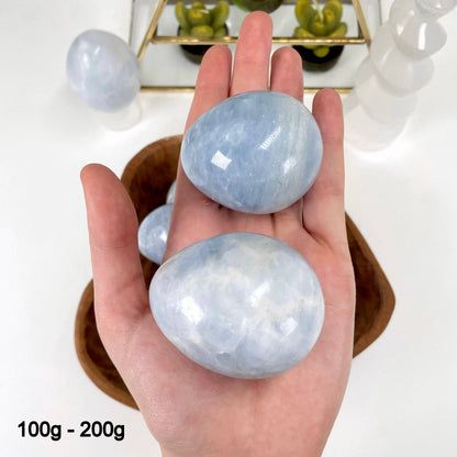 Crystal Blue Calcite Polished Eggs - Easter Gift Idea