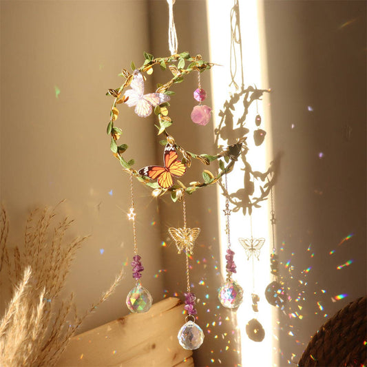 Leaves Cross Butterfly Moon Hangings MK2ZCAS6H7HLS136