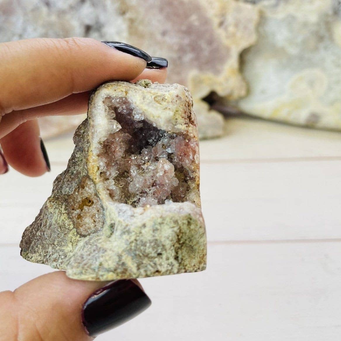 Crystal Pink Amethyst - Semi Polished