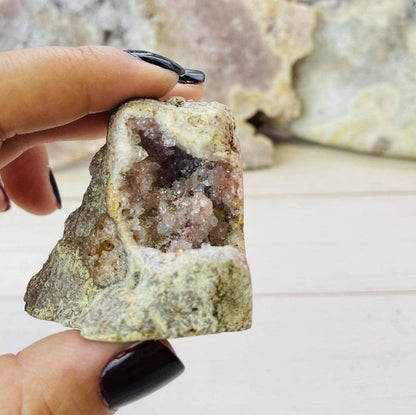 Crystal Pink Amethyst - Semi Polished