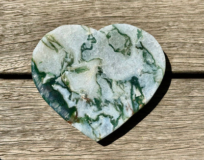 Wholesale Moss Agate Heart Bowl